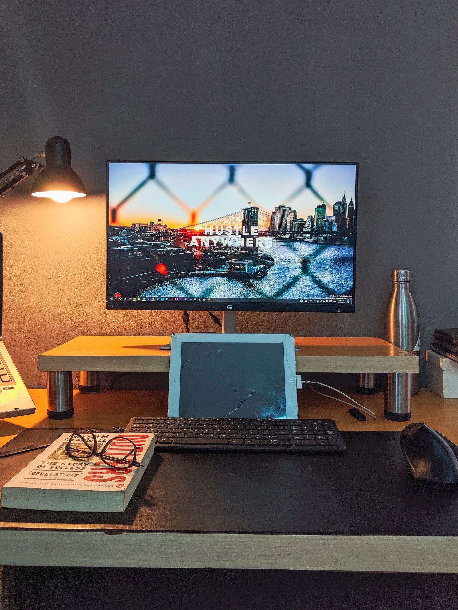 Creator workspace with phone and camera setup
